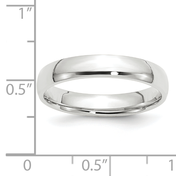 14k White Gold Comfort Fit Lightweight Wedding Band Ring