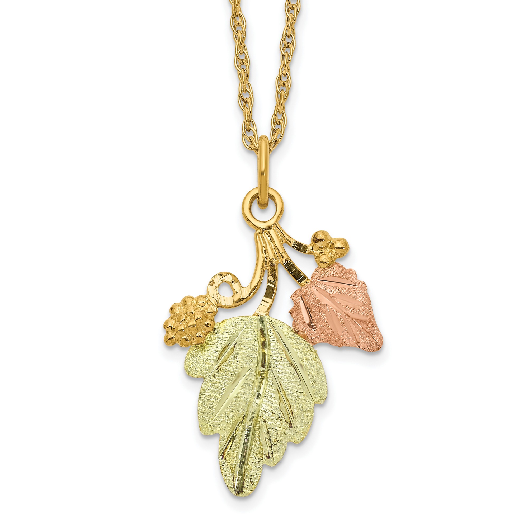10K Tri-Color Gold Black Hills Gold Necklace