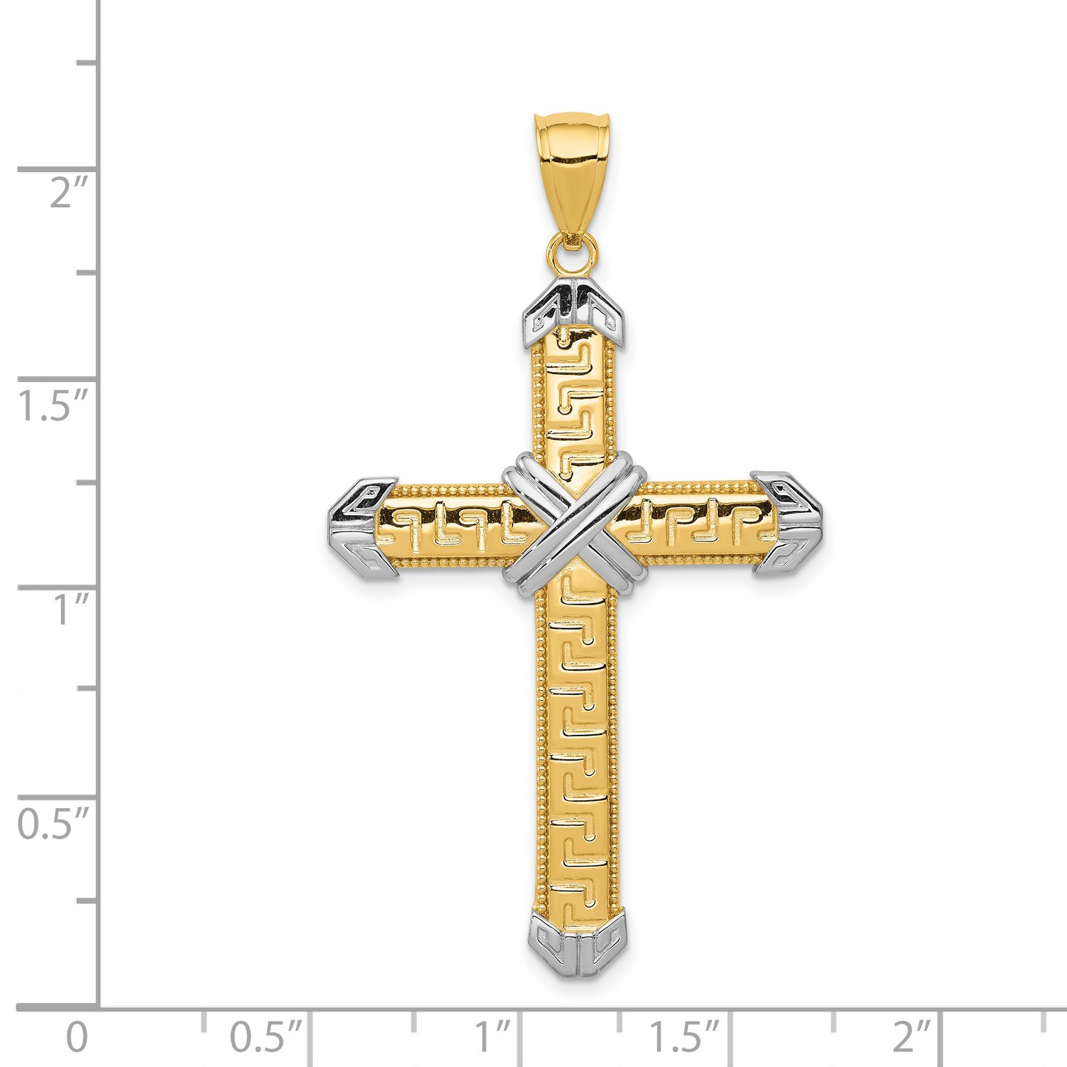 14k Yellow Gold Latin Crucifix Pendant 27x14mm 