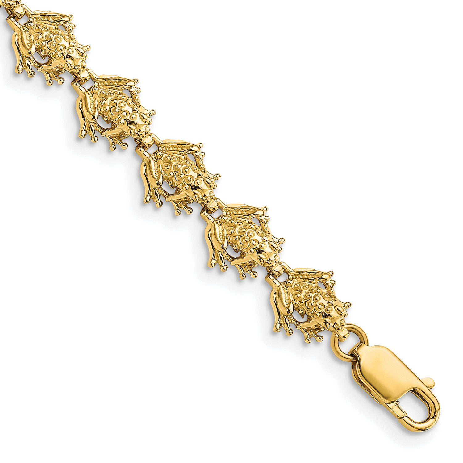 14k Yellow Gold Frog Bracelet 11 mm x 8 mm 10.60gr | eBay