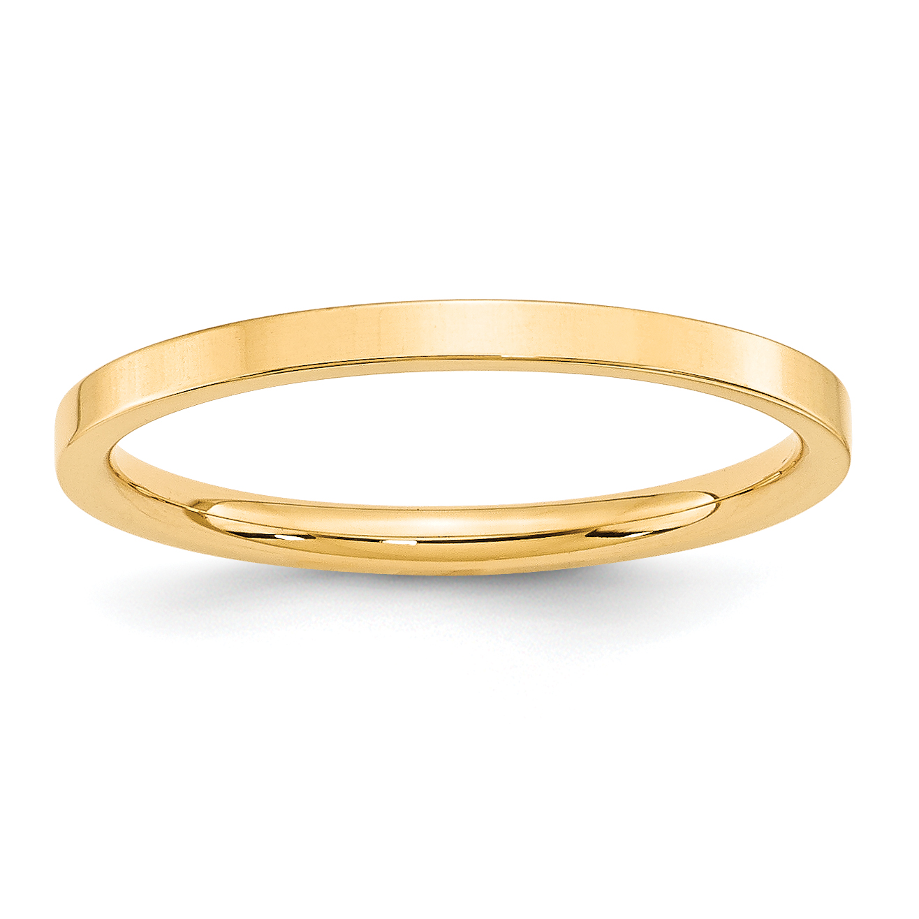 14k Yellow Gold Flat Comfort Fit Wedding Band Ring | eBay
