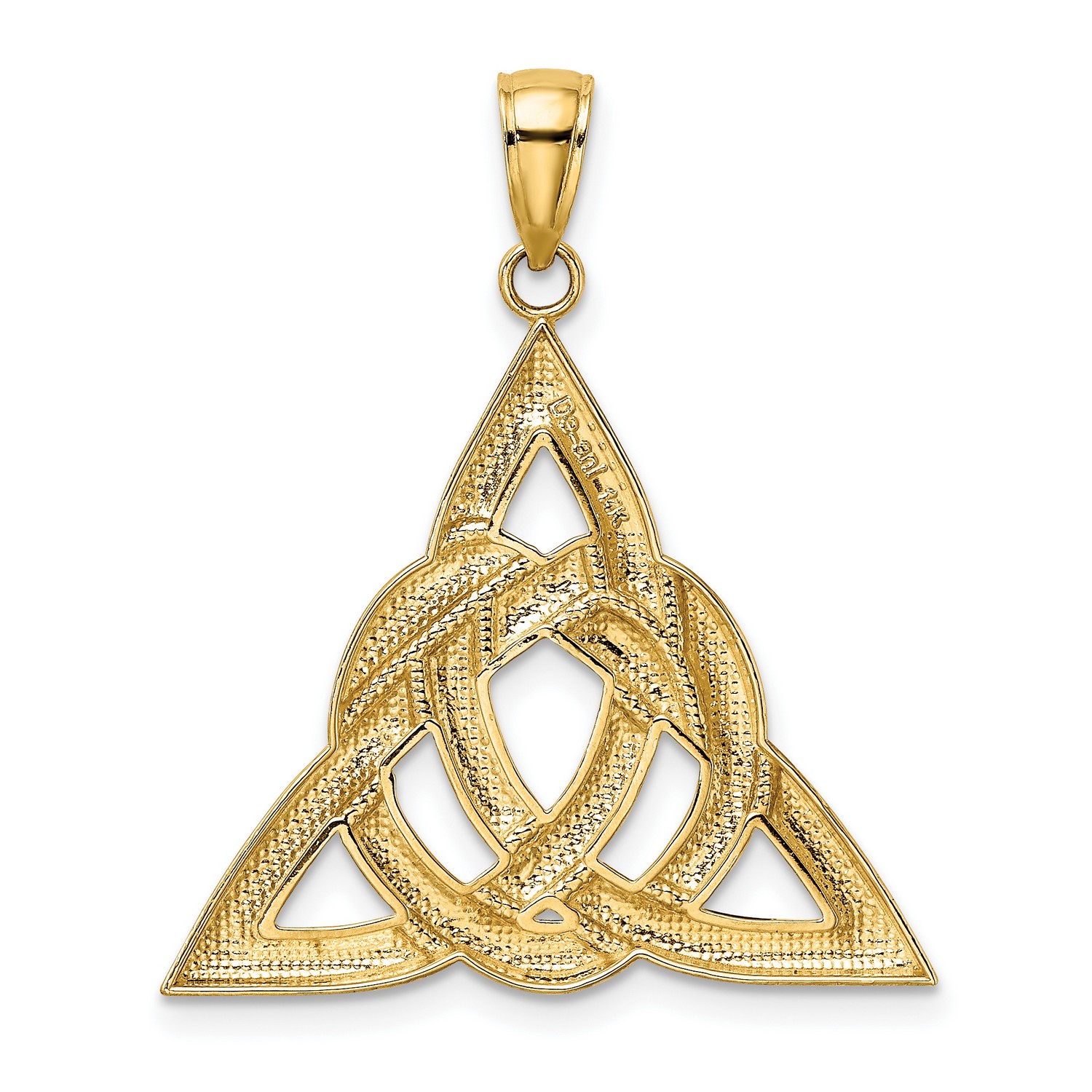 14k Yellow Gold Celtic Trinity Knot Symbol Pendant 2.56gr | eBay