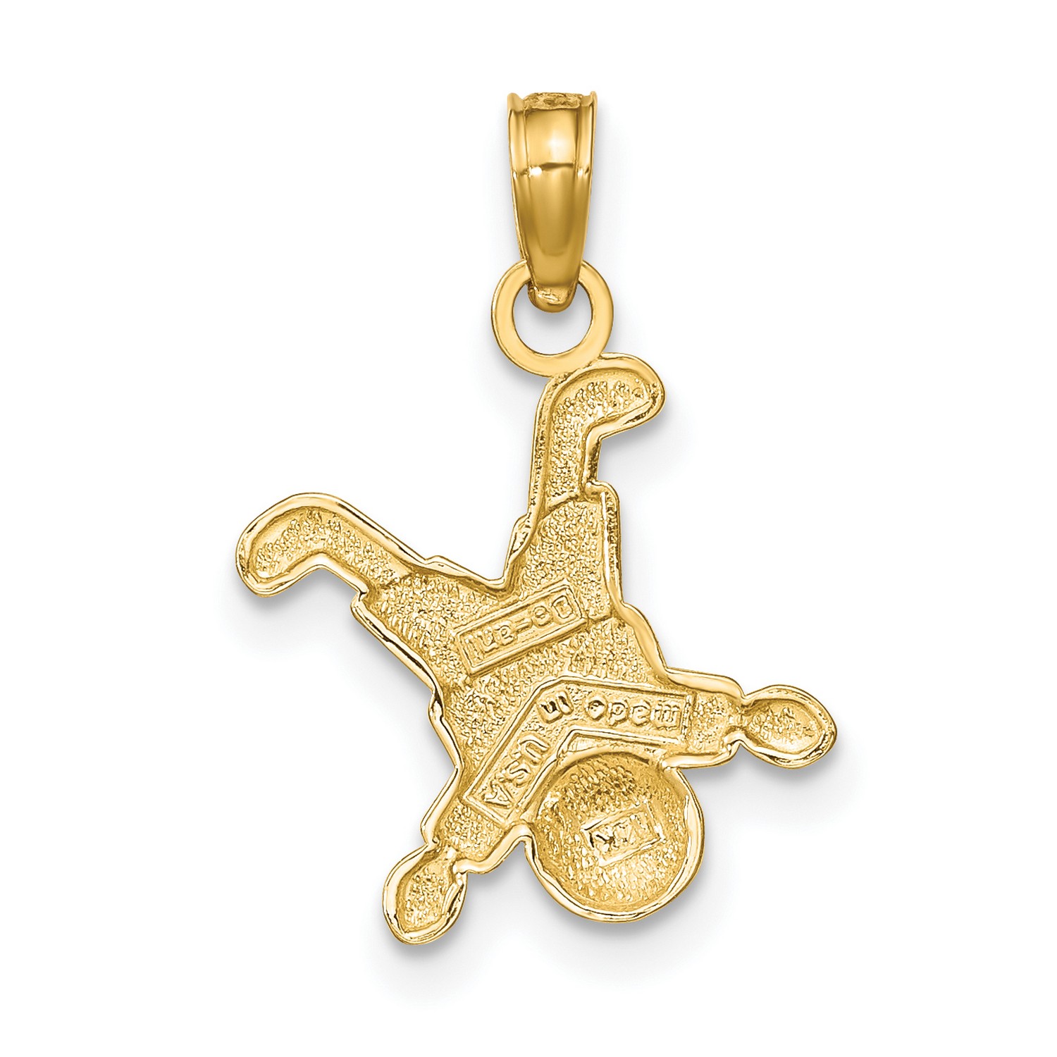 Little Boy Charm Pendant In Real 14k Yellow Gold 12 mm x 11 mm 0.72gr ...