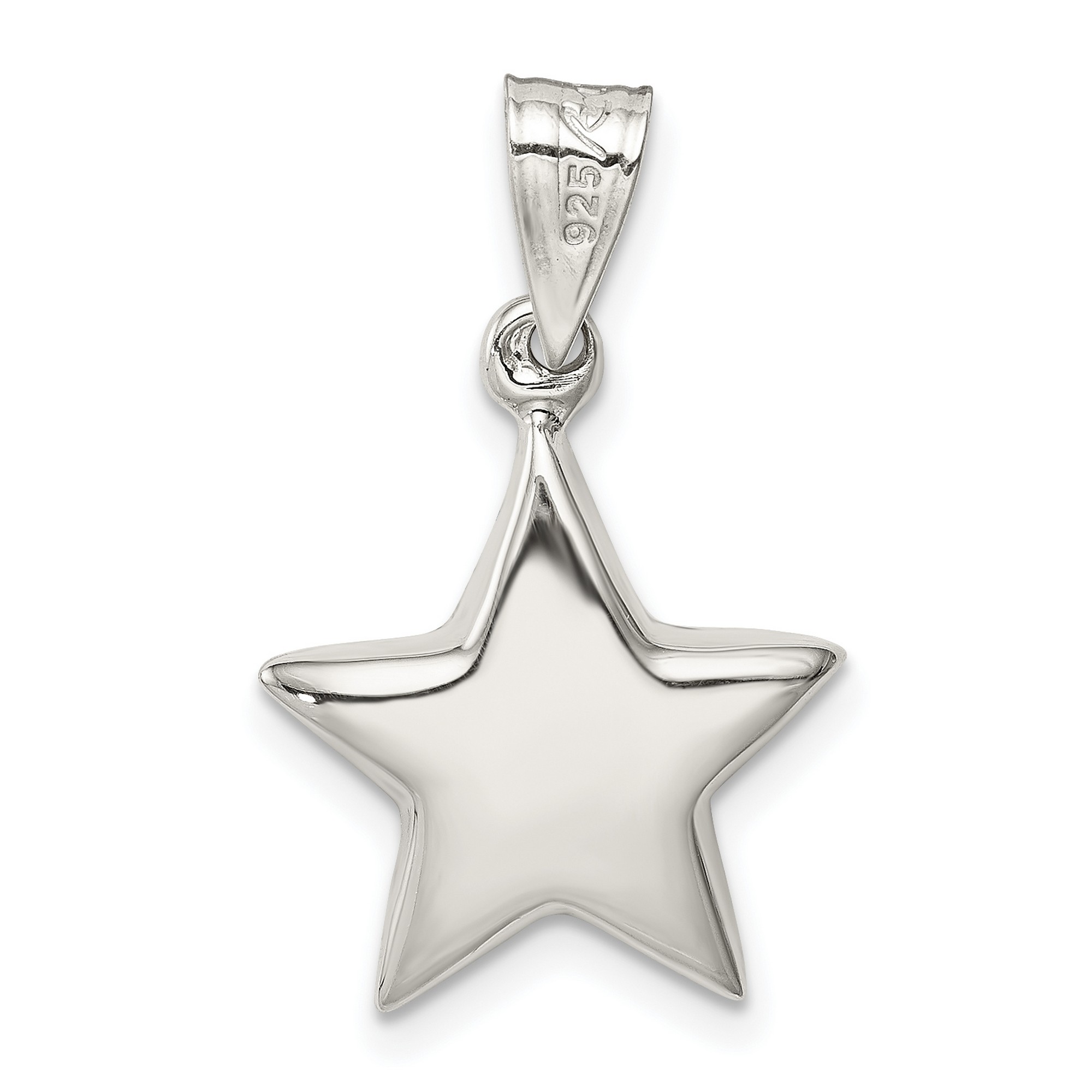 Star Pendant In Polished 925 Sterling Silver 23 mm x 16 mm 0.99gr | eBay