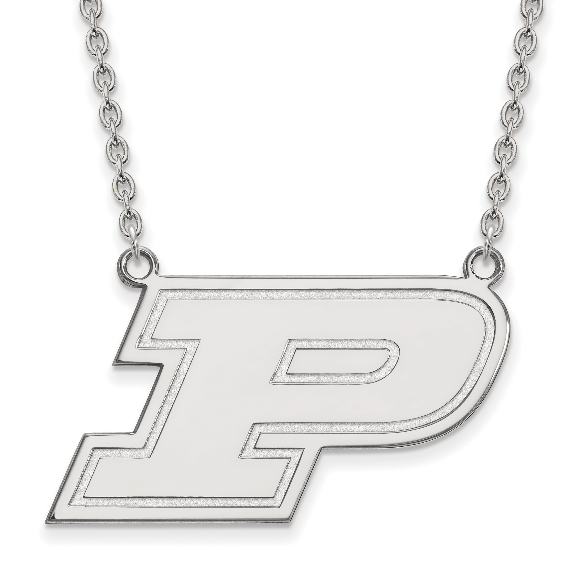 Purdue Boilermakers Motion P Logo Charm Pendant Necklace in Sterling