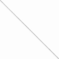 0.3 mm Curb Chain Anklet in 925 Sterling Silver