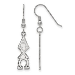 Alpha Chi Omega Sorority Dangle Medium Earrings in Sterling Silver 2.12 gr