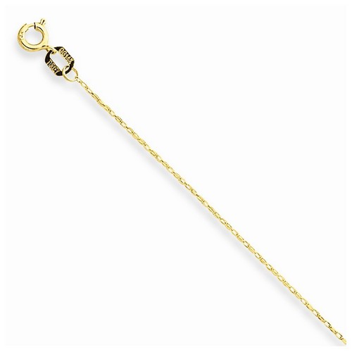 0.5 mm Cable Rope Pendant Chain in 14k Yellow Gold