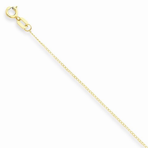 0.42 mm Curb Pendant Chain in 14k Yellow Gold