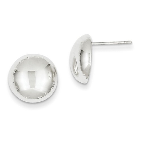 13mm Button Earrings in 925 Sterling Silver