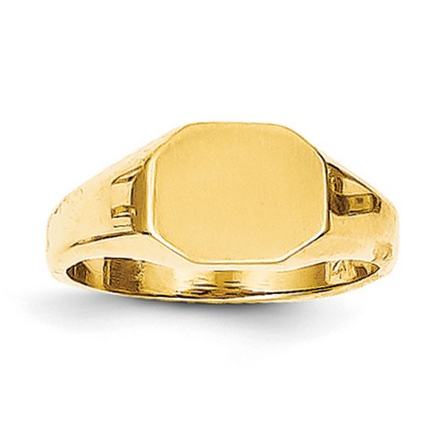 Genuine 14k Yellow Gold Signet Childs Ring 1.36 gr